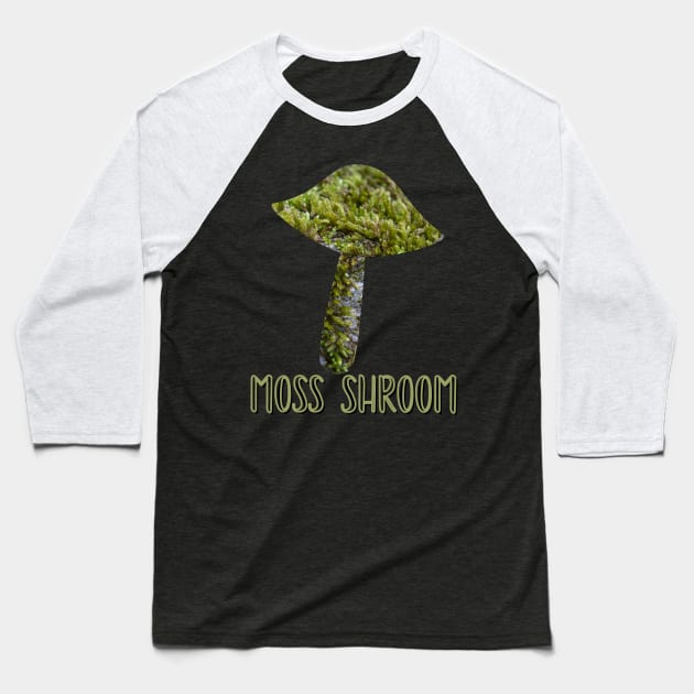 Moss Shroom Baseball T-Shirt by Moonlit Midnight Arts